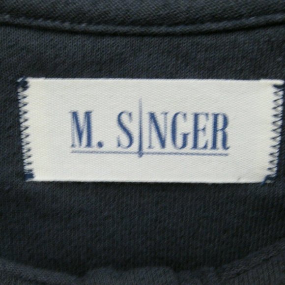 M. Singer NWT Gray French Terry Henley Shirt Large - Picture 6 of 7